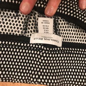 Stretchy Black White Polka Dot Work Pant